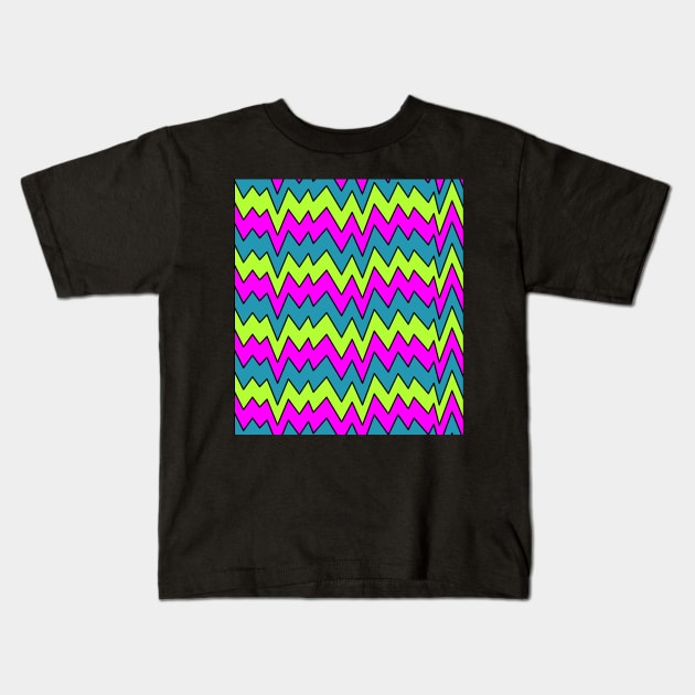 90s Zig Zag Kids T-Shirt by marissasiegel